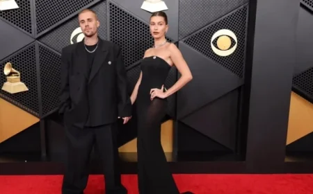 Justin and Hailey Bieber Shine in Rare 2026 Grammys Red Carpet Appearance