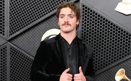Benson Boone Dons Classic Black Outfit at 2026 Grammys
