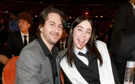 Billie Eilish Debuts with Boyfriend Nat Wolff at 2026 Grammys