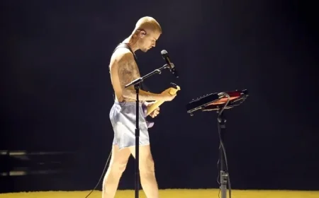 Justin Bieber Stuns Grammy Audience with Underwear Performance