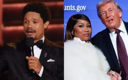 Trevor Noah Criticizes Nicki Minaj’s Grammy Absence, Jokes About Trump Visit