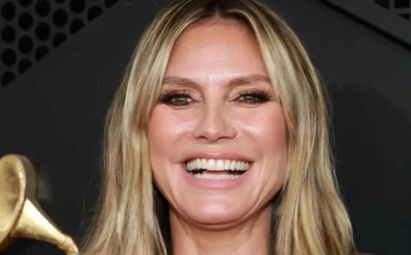 Heidi Klum Stuns in Nude Dress at Grammys, Fans Compare to Bianca Censori