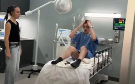 Julie Perreault’s Heartfelt Birthday Surprise for Benjamin Gratton on STAT Set