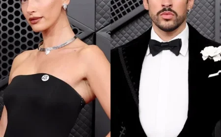 Hailey Bieber Reunites with Bad Bunny at 2026 Grammys