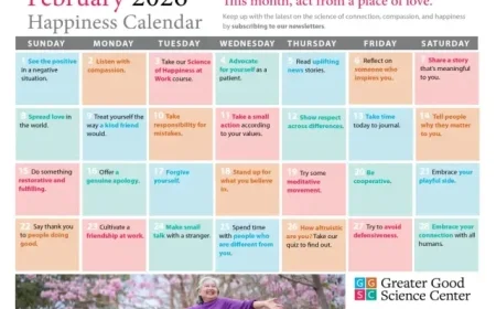 February 2026 Happiness Calendar: Boost Your Joy Daily