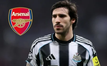 Arsenal Eyes Deadline Day Transfer for Newcastle’s Midfield Star Sandro Tonali