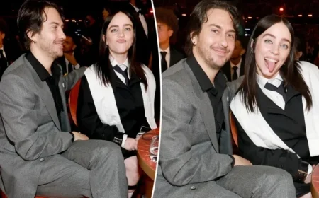 Billie Eilish and Nat Wolff Attend Grammys 2026 Together