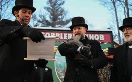 Punxsutawney Phil Predicts Extended Winter After Seeing Shadow