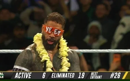 Jey Uso’s Dramatic Entrance Shatters WWE Clock at Royal Rumble