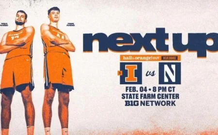 #5 Illini Hosting Orange Out Wednesday Against Northwestern
