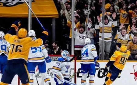 Predators Rally from 5-1 Deficit to Triumph Over Blues