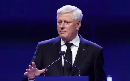 Stephen Harper Urges Canada to Cut Reliance on U.S. Immediately