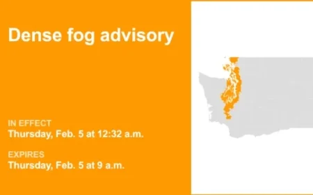 Puget Sound Faces Dense Fog Advisory Until Thursday Morning