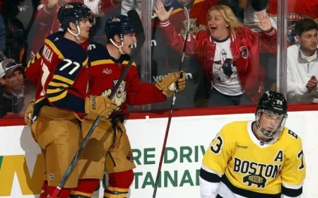 Lundell Scores 3 Points as Panthers Defeat Bruins in Shootout