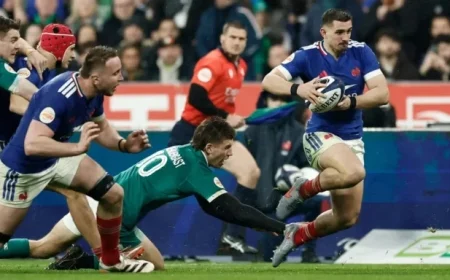France Thrashes Ireland as Irish Fight Back in Rugby Clash