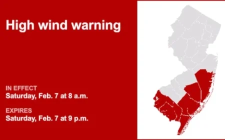 High Wind Alert: 60 mph Gusts Expected in Six N.J. Counties Saturday