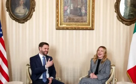 Vance Attends Olympic Skating, Meets Italian Prime Minister Meloni