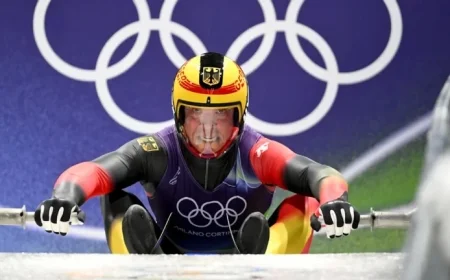 Olympic Gold Hopeful from Germany Stumbles at the Start