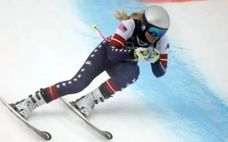 Lindsey Vonn Competes in Olympics Skiing Despite Torn ACL