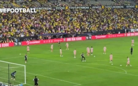 Messi Scores Stunning Goal During Pre-Match Warmup for Historic Game