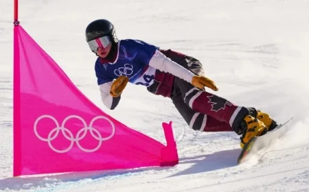 Snowboarding: Gaudet Reaches Giant Slalom Quarterfinals, Moisan Eliminated