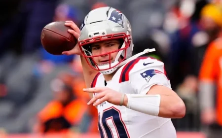 Patriots’ Drake Maye Secures Quarterback Award, Tops Matthew Stafford