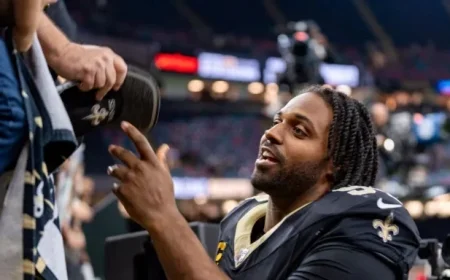 Cam Jordan Leads Krewe of ALLA Parade as Grand Marshal