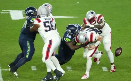 Derick Hall Forces Key Super Bowl 60 Turnover with Strip Sack on Drake Maye