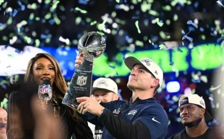 Seahawks Present Super Bowl LX Lombardi Trophy