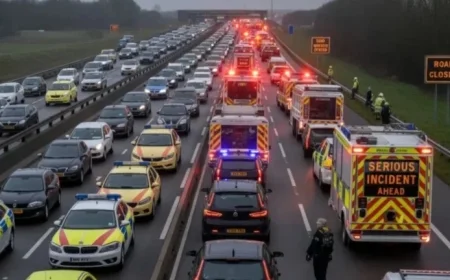 A19 Crash Halts UK Traffic, Causes Hours-Long Commuter Delays