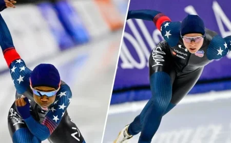 Brittany Bowe and Erin Jackson Compete in Milan 1000m Debut