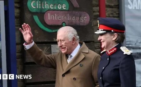 King Charles III Tours Clitheroe, Samlesbury, and Longridge