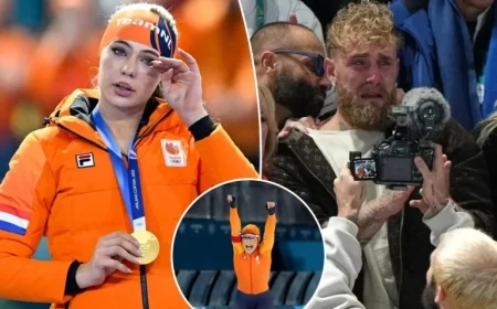 Jutta Leerdam Breaks Olympic Record, Wins Gold as Jake Paul Weeps
