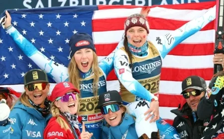Olympic Champions Johnson and Shiffrin Lead Women’s Combined Team