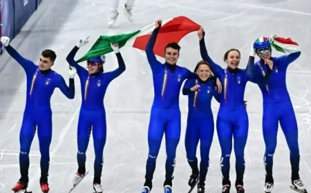 Italy Shines with Gold in Mixed Relay; Fontana Makes History