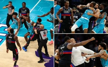 Pistons-Hornets Brawl: Four Players Ejected in Chaotic Clash