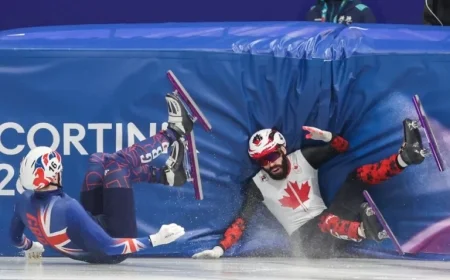 Steven Dubois Falls, Exits 1000m Short Track Speed Skating Qualifiers