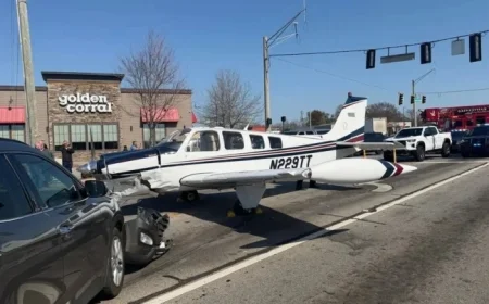 Small Plane Crashes into Vehicles During Gainesville Emergency Landing