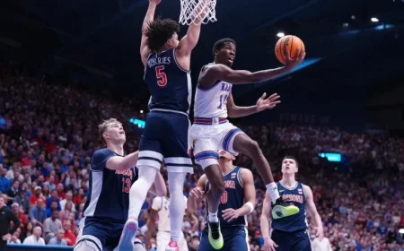 No. 9 Kansas Defeats Top-Ranked Arizona, Overcomes Absence of Star Peterson