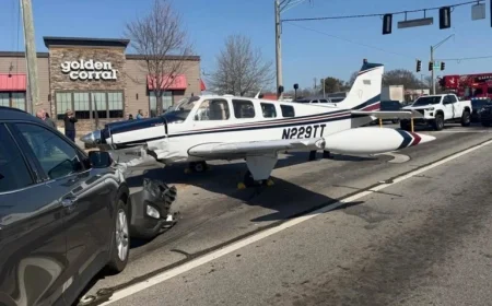 Plane Crashes into Cars During Georgia Emergency Street Landing
