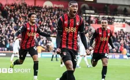 Bournemouth Holds Villa to 1-1 Draw, Denying Premier League Ascent