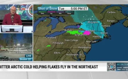 Northeast Faces More Snow from Clipper System Tuesday-Wednesday