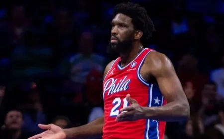 76ers to Reassess Embiid’s Knee Post All-Star Break