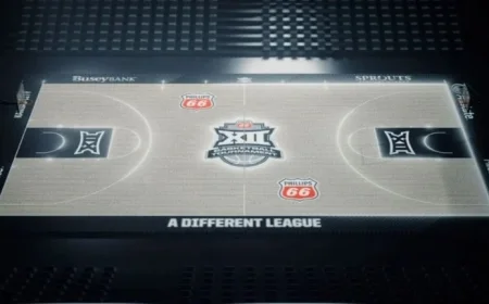 Big 12 Tournament Debuts Dynamic LED Basketball Court Design