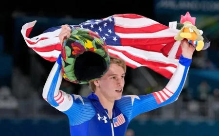 Jordan Stolz Shatters Olympic Record to Claim Speed Skating Gold