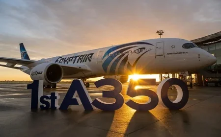 EGYPTAIR Welcomes First Airbus A350-900 in 16-Aircraft Deal
