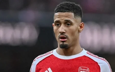 William Saliba Misses Arsenal vs. Brentford Match Today
