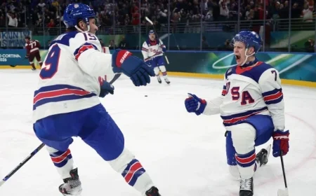 Auston Matthews Leads Team USA Against Latvia in Olympic Hockey Quest