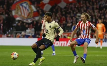 Atlético vs Barcelona Live: Fermín Nearly Scores in Copa del Rey