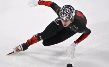 Short Track Speed Skating 1000m: William Dandjinou Misses Podium at Last Moment
